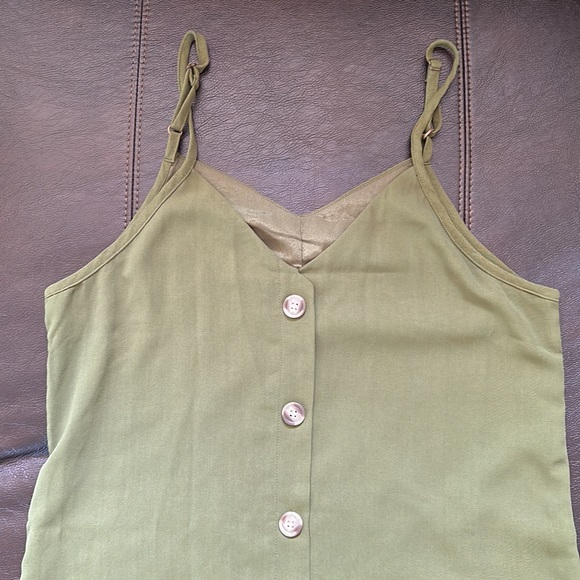 Green Slip Dress - Picture 1 of 4
